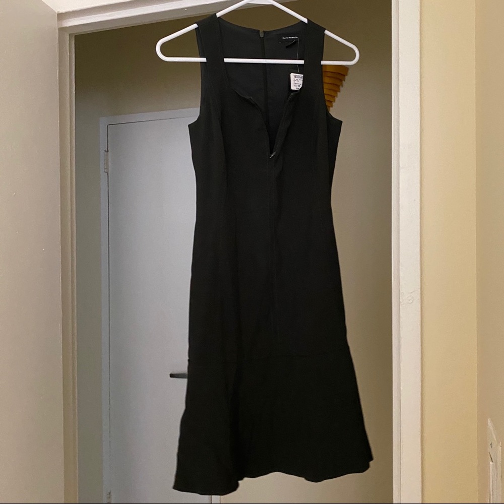 Club Monaco Dark Olive Green A Line Dress - Picture 5 of 9